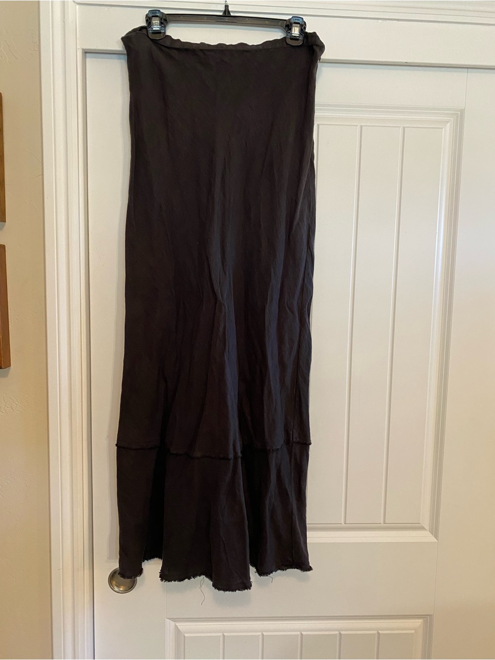 Zara Black Maxi Tiered Skirt